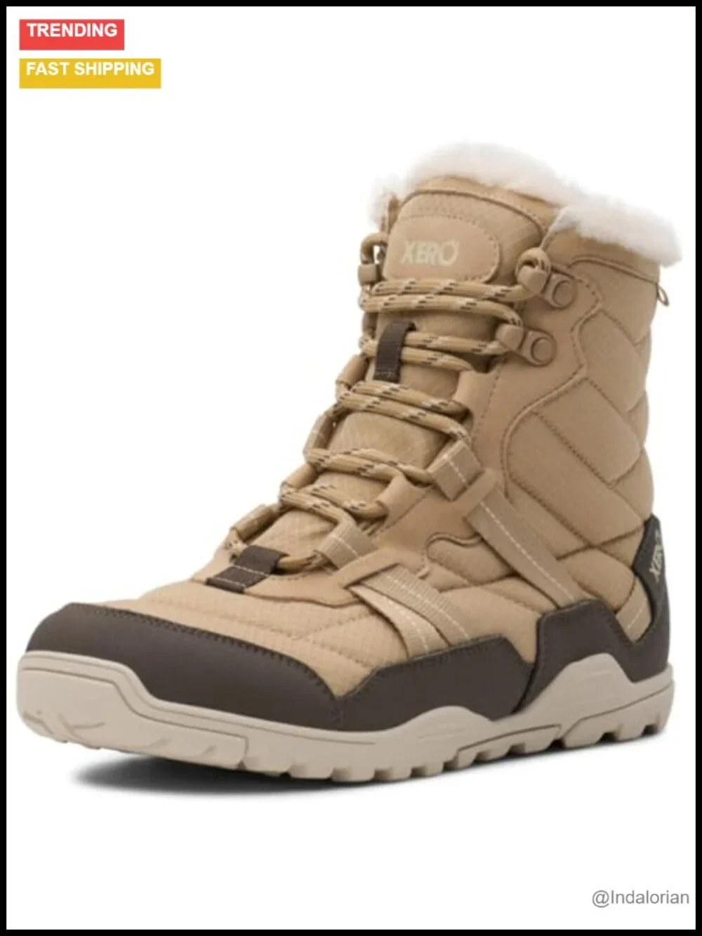 Women's Lace-Up Snow Boots - Insulated Barefoot Winter Boots for Snow